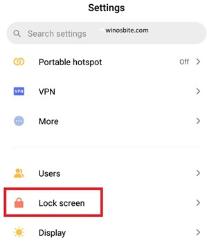 Step 2 of how to remove Glance from lock screen - access the settings menu