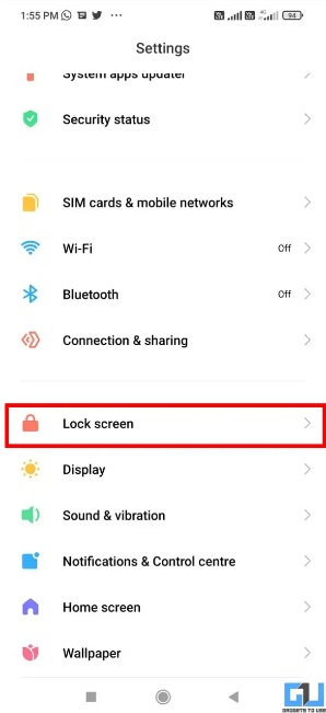 Step 3 of how to remove Glance from lock screen
